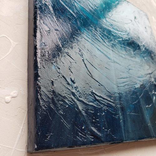 深海の光 20×20 海の絵 光 現代美術 キャンバス 現代アート リビング