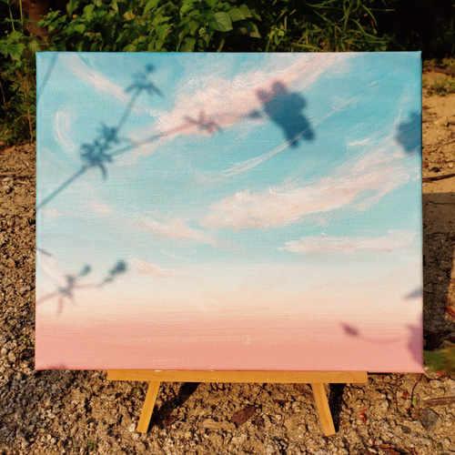 油絵 絵画 【ピンクの夕焼け】 油絵】【ピンクの夕焼け】 #油絵 #手書き #アート #絵画販売