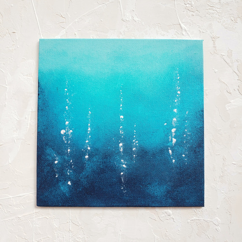 深海の泡 海の絵 キャンバスボード 絵画 rina 通販 12694804