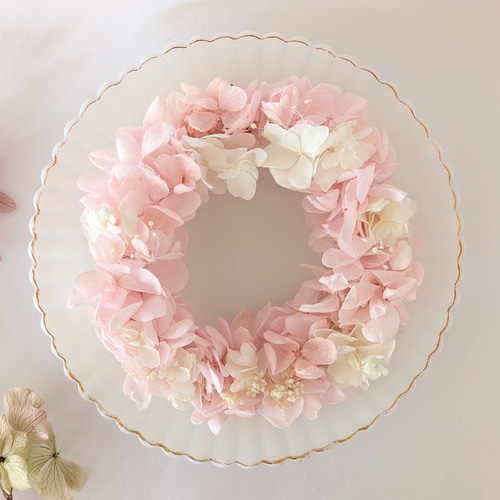そろろん♡ひな祭り♡桜♡フラワーリース 桜に胡蝶蘭の春色リース＊再販＊満開の桜リース＊ひな祭り