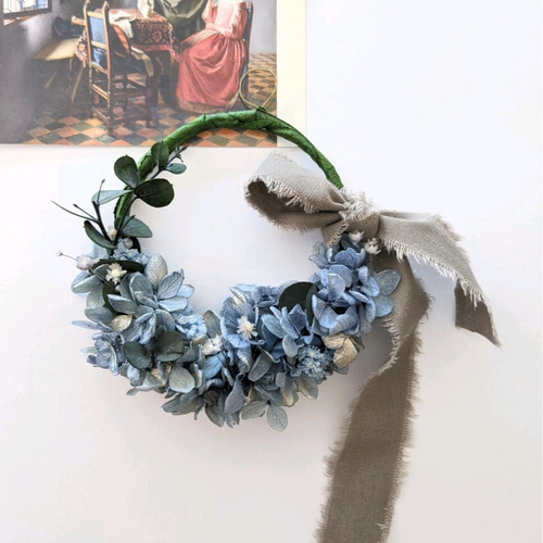 ハーフミニリース フレッジリボン リース hanahana 通販 12432931