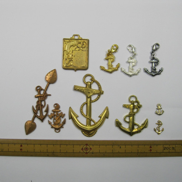 アクセサリーパーツのサンプル販売です・錨 チャーム シュー 通販 