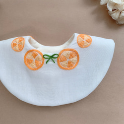 選べる!＆お名前OK!〗紫陽花のネックレス風刺繍スタイ スタイ