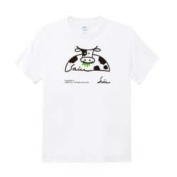 T-shirt T恤 衣服 衣 白上衣 白衣 潮T 潮服 棉 美國棉 吸汗 運動 生日 乳牛 牛 cow 第1張的照片