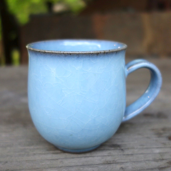 月白青瓷丸マグカップ 2枚目の画像