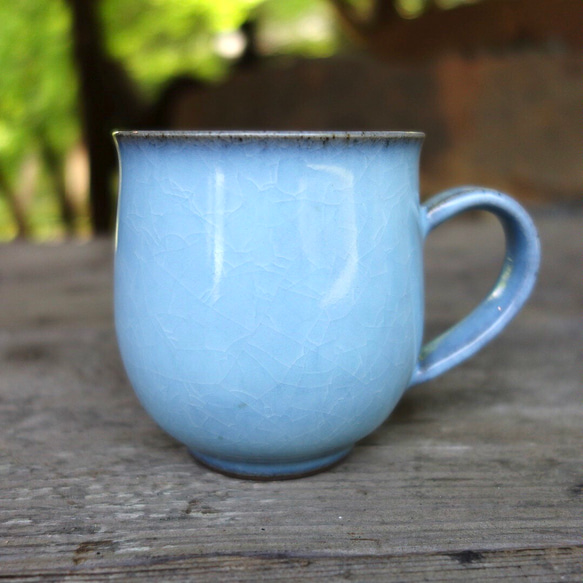 月白青瓷丸マグカップ 3枚目の画像