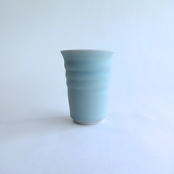 泡立ち青磁ビアカップ（小） 2枚目の画像