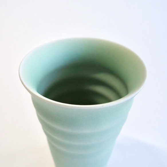 泡立ち翡翠ビアカップ（大） 3枚目の画像