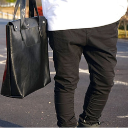 本革 トートバッグ 大 黒　Black leather tote bag 10枚目の画像