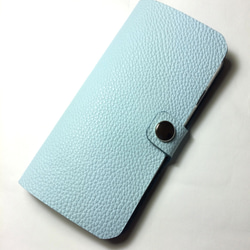 天藍色皮革iPhone6 / 6S / 7（4.7inch）的情況下皮套天藍 第1張的照片