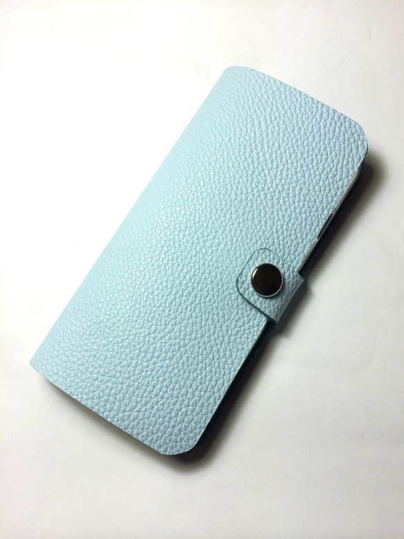 天藍色皮革iPhone6 / 6S / 7（4.7inch）的情況下皮套天藍 第1張的照片