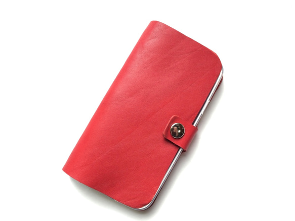 Red leather GalaxyS5 sc-04f case 本革ケース　赤 1枚目の画像