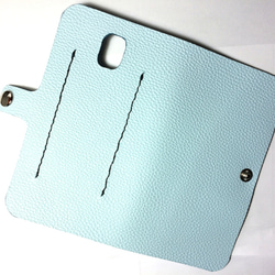 Sky blue leather SC-01F/SCL22 GALAXY Note 3 Galaxy case 本革 3枚目の画像