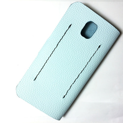 Sky blue leather SC-01F/SCL22 GALAXY Note 3 Galaxy case 本革 4枚目の画像