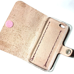Sakura leather iPhone 5/5S/ SE /5C case 本革 桜色 ケース 2枚目の画像