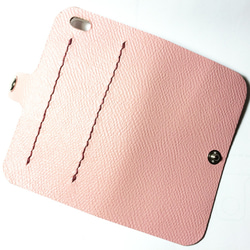 Sakura leather iPhone 5/5S/ SE /5C case 本革 桜色 ケース 4枚目の画像