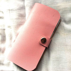 Pink leather iPhon6/6S/7 (4.7inch) case 本革ケース　ピンク 1枚目の画像