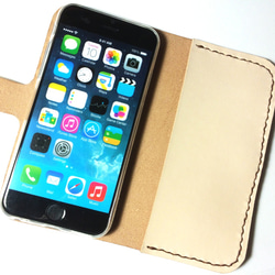 Saddle leather iPhone6/7 case with card slit 左利き用 本革サドルレザー 1枚目の画像