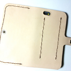 Saddle leather iPhone6/7 case with card slit 左利き用 本革サドルレザー 3枚目の画像