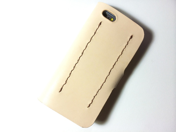 Saddle leather iPhone6/7 case with card slit 左利き用 本革サドルレザー 4枚目の画像