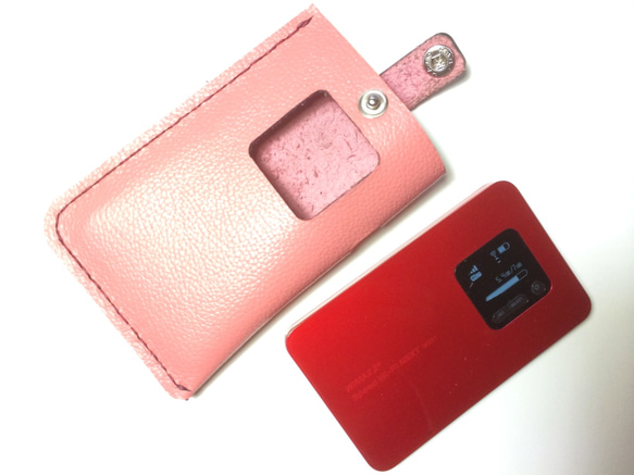 Pocket wifi case for NEC NEXT WX01 Pink ポケットwifi ガラケー 汎用ケース 1枚目の画像