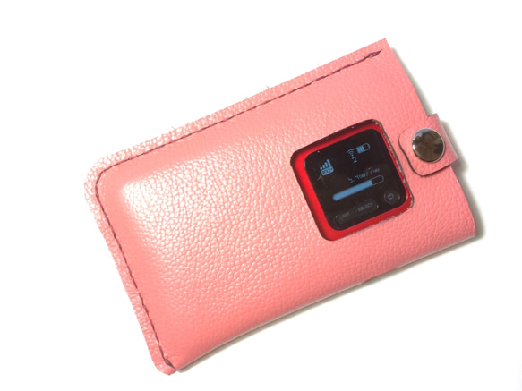 Pocket wifi case for NEC NEXT WX01 Pink ポケットwifi ガラケー 汎用ケース 2枚目の画像