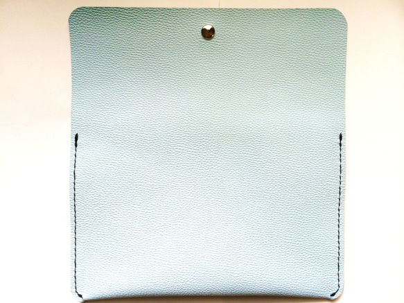 Sky blue leather Bag in Bag  本革　バッグ　スカイブルー 5枚目の画像