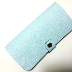 Sky blue leather iPhon6/7 Plus (5.5inch) case  本革ケース ベビーブルー 1枚目の画像