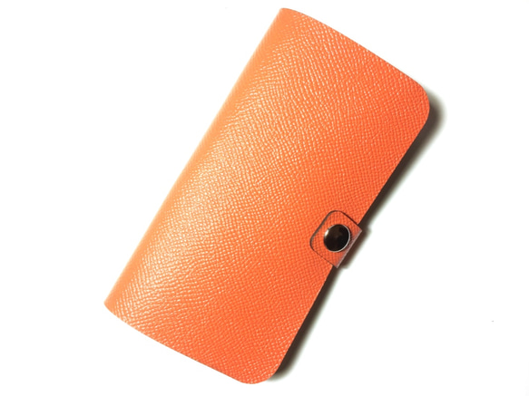 Orange leather iPhon6/6S/7 (4.7inch) case 本革 ケース　オレンジ色 1枚目の画像