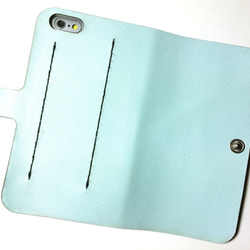 Baby blue leather iPhon6/6S/7 (4.7inch) case 本革ケース ベビーブルー 3枚目の画像