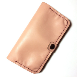 Soft Pink leather iPhone6/7 (4.7inch) case with card slit 1枚目の画像