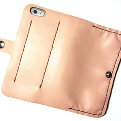 Soft Pink leather iPhone6/7 (4.7inch) case with card slit 4枚目の画像