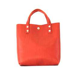 本革 ランチバッグ 赤 レッド　Leather lunch bag red 4枚目の画像