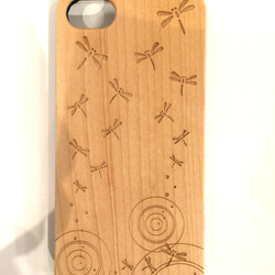 和柄 （トンボ） カエデ木  iPhone6/6S/7 用ケース real maple wood case 1枚目の画像