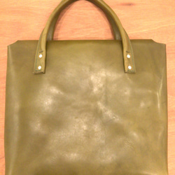 Tochigi leather moss green Tote bag 栃木レザー モスグリーントートバッグ 6枚目の画像