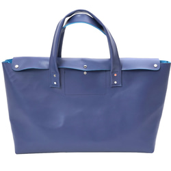 本革トートバッグ  特大  バイオレット　Violet leather Mega tote bag 1枚目の画像