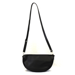 本革　半月ショルダーバッグ　黒　Halfmoon leather shoulder bag black 7枚目の画像