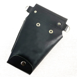 本革シザーケース　黒　Scissors case black leather 7枚目の画像