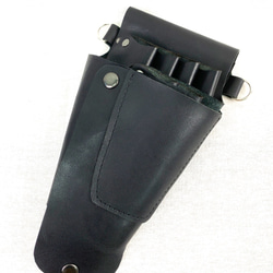 本革シザーケース　黒　Scissors case black leather 8枚目の画像