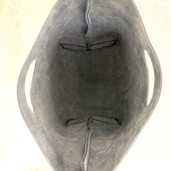 本革 シンプルハンドバッグ 黒 ショート Simple Hand bag short black 6枚目の画像