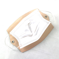 真皮面罩盒 Nume 皮革 tanro 免運費 改為琥珀色！皮革面膜盒 自然色 第8張的照片
