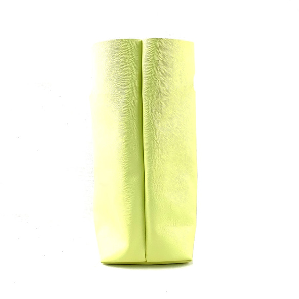 本革 シンプル ハンドバッグ レモンイエロー  Simple Leather hand bag lemon yellow 2枚目の画像