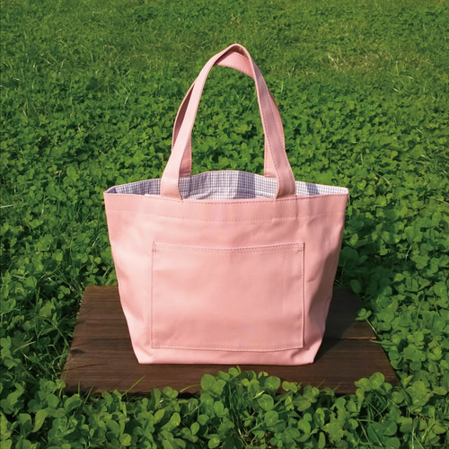 ☆桜色☆フラップで荷物をカバー☆ミスティピンク×グレー