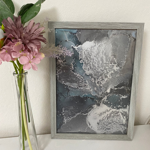 アルコールインクアート　訳あり　ハンドメイド　インテリア アルコールインクアート その他アート ink art asami 通販