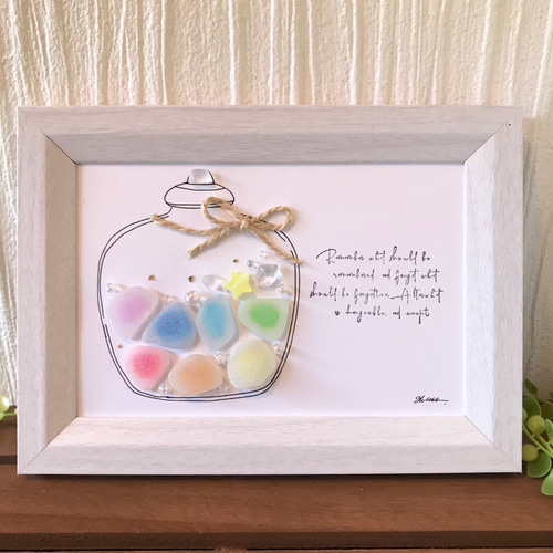 ろくある♡シーグラスアート 🍷🫒🥜🍪 Coastal Pairings〜Seaglass art made from humble