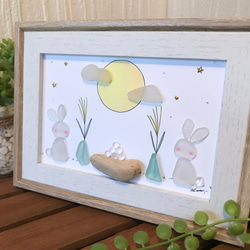 シーグラス アート 小鳥《七色の森》 その他アート K.I.N.O