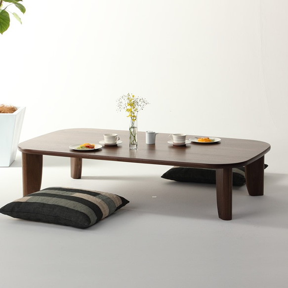ローテーブル　MOLLE-wa  150x85x33　ウォールナット材　大川市　WAプラス　受注生産品 3枚目の画像