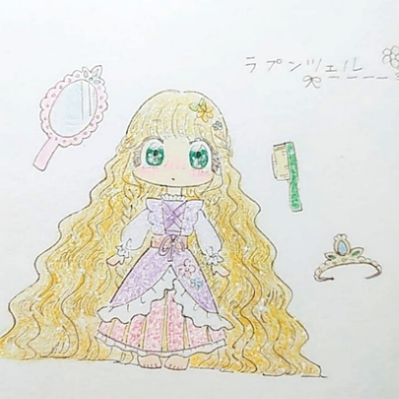 専用　童話シリーズ　ラプンツェル×レモン　手描きイラスト ラプンツェル 手描きイラスト｜無料イラスト・フリー素材なら