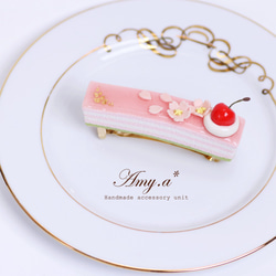 【新作・季節限定4/30止】櫻花蛋糕髮夾・髮飾 第1張的照片