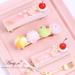 【新作・季節限定4/30止】櫻花蛋糕髮夾・髮飾 第2張的照片